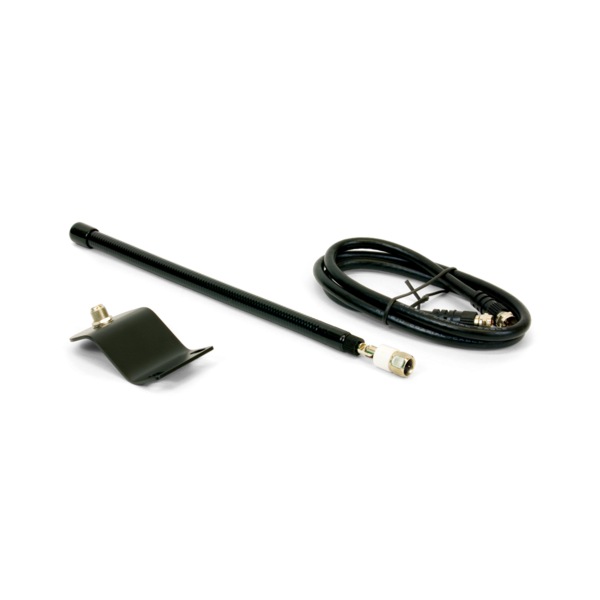 RUBBER DUCKIE ANTENNA, WITH F CONNECTOR, MOUNTING BRACKET AND COAXIAL CABLE FOR USE WITH